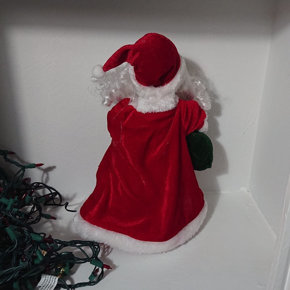 Holiday Santa Tree Topper And 2 Sets Of Red Christmas Tree Lights